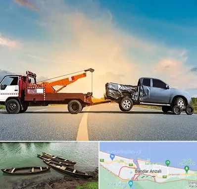 یدک کش شبانه روزی در بندر انزلی