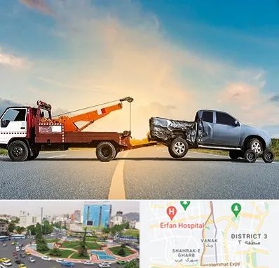 یدک کش شبانه روزی در ونک 