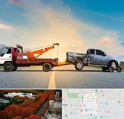 یدک کش شبانه روزی در منطقه 6 تهران