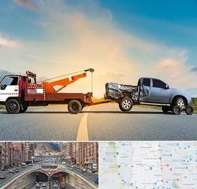 یدک کش شبانه روزی در منطقه 10 تهران