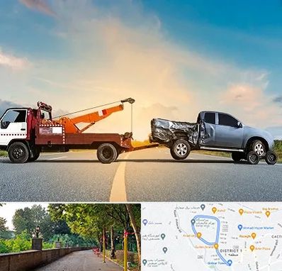 یدک کش شبانه روزی در فلکه گاز رشت