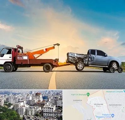 یدک کش شبانه روزی در ولنجک 