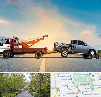 یدک کش شبانه روزی در قدوسی غربی شیراز