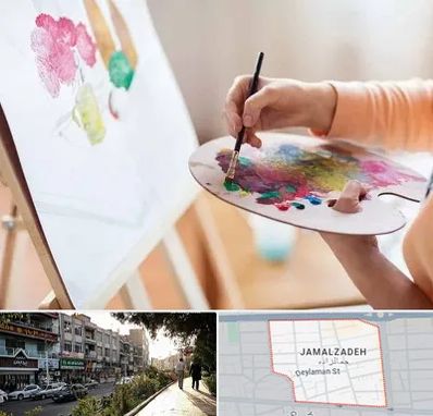آموزشگاه نقاشی اکریلیک در خیابان جمالزاده