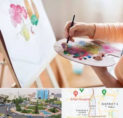 آموزشگاه نقاشی اکریلیک در ونک 