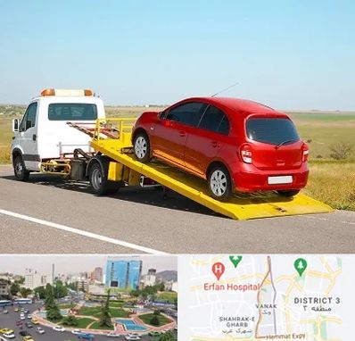 یدک کش خودرو در ونک 