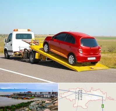 یدک کش خودرو در بندر ترکمن