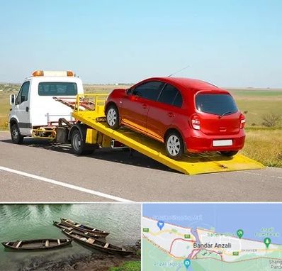 یدک کش خودرو در بندر انزلی