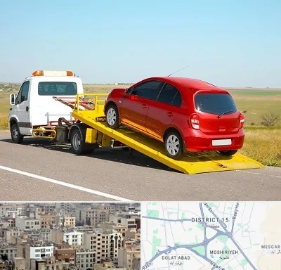 یدک کش خودرو در جنوب شرق تهران