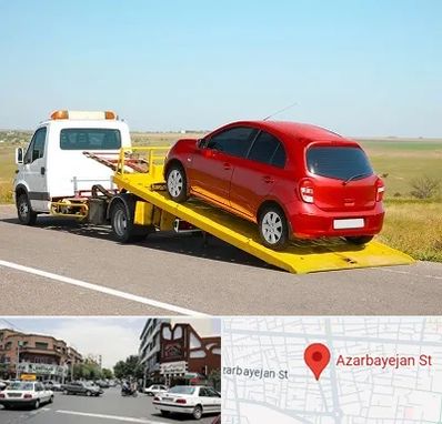 یدک کش خودرو در خیابان آذربایجان