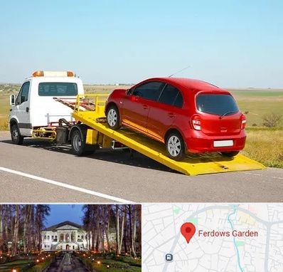 یدک کش خودرو در باغ فردوس