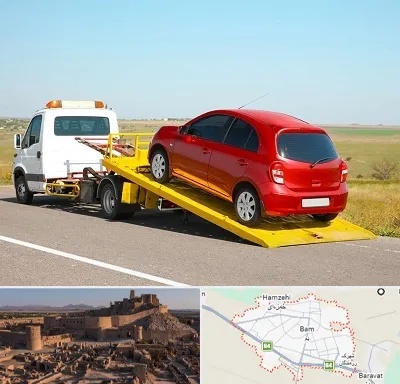 یدک کش خودرو در بم