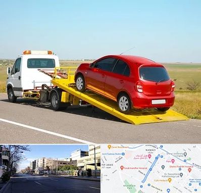 یدک کش خودرو در خیابان ملاصدرا شیراز