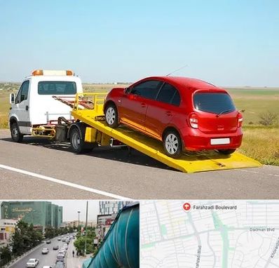 یدک کش خودرو در بلوار فرحزادی