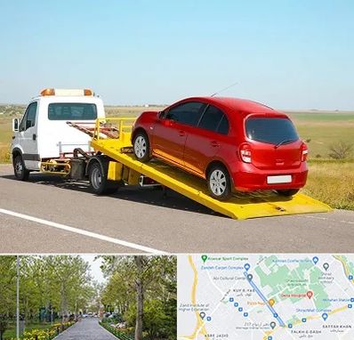 یدک کش خودرو در قدوسی غربی شیراز