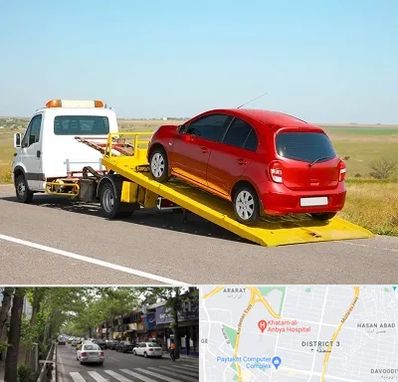 یدک کش خودرو در ظفر 