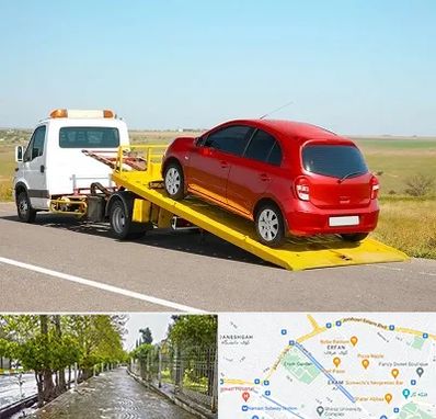 یدک کش خودرو در خیابان ارم شیراز