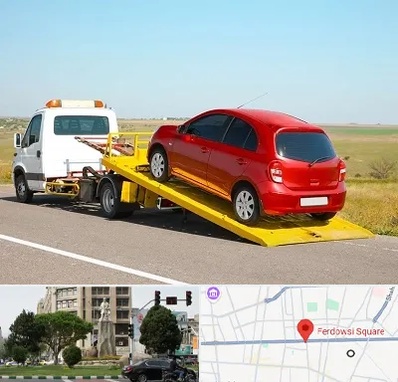 یدک کش خودرو در میدان فردوسی تهران