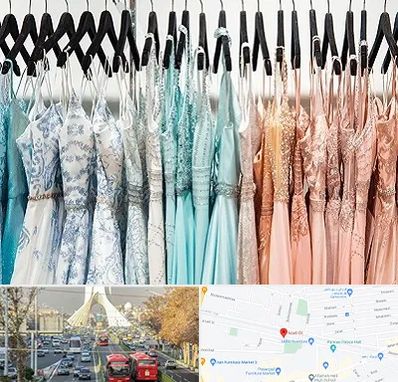 فروشگاه لباس مجلسی دخترانه در خیابان آزادی