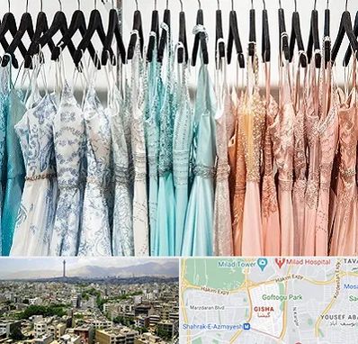 فروشگاه لباس مجلسی دخترانه در گیشا 