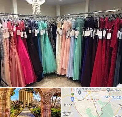 مزون لباس شب در شهر ری