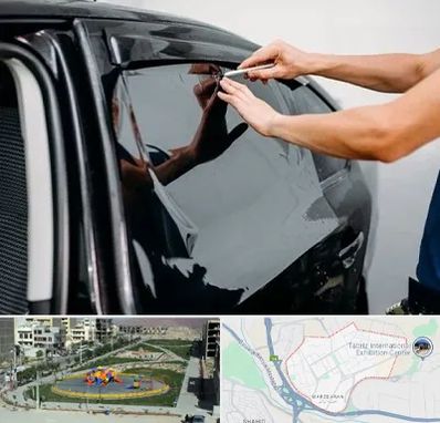 شیشه دودی خودرو در مرزداران تبریز