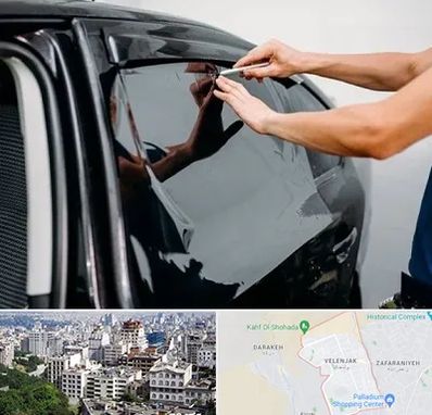 شیشه دودی خودرو در ولنجک 