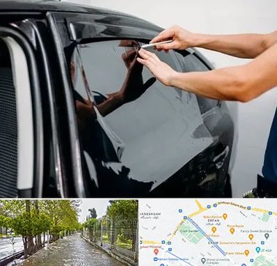 شیشه دودی خودرو در خیابان ارم شیراز