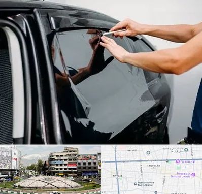 شیشه دودی خودرو در مرکز تهران