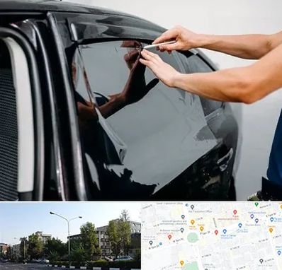 شیشه دودی خودرو در میدان کاج