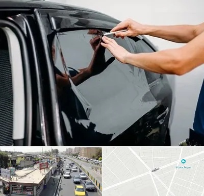 شیشه دودی خودرو در خیابان دماوند