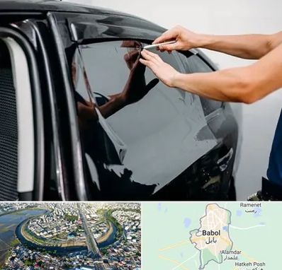 شیشه دودی خودرو در بابل