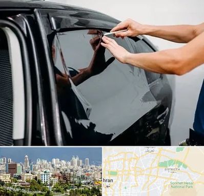 شیشه دودی خودرو در شرق تهران 