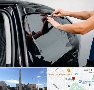 شیشه دودی خودرو در فلکه گاز شیراز