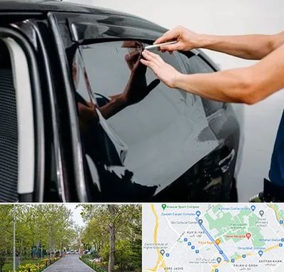 شیشه دودی خودرو در قدوسی غربی شیراز