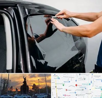 شیشه دودی خودرو در میدان حر