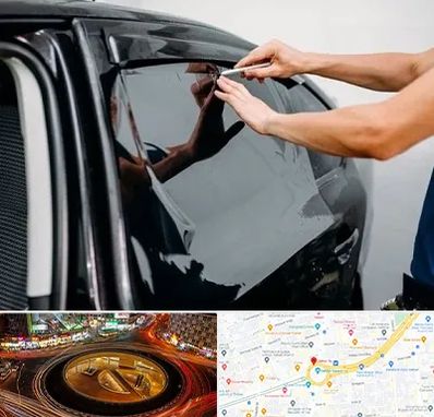 شیشه دودی خودرو در میدان ولیعصر