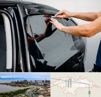 شیشه دودی خودرو در بندر ترکمن