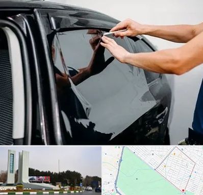 شیشه دودی خودرو در بلوار فلسیطین مشهد