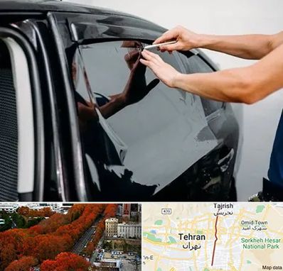 شیشه دودی خودرو در ولیعصر 