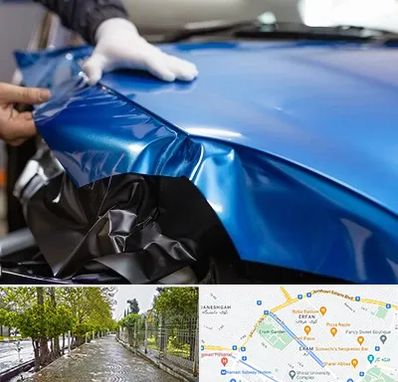 کاور بدنه خودرو در خیابان ارم شیراز