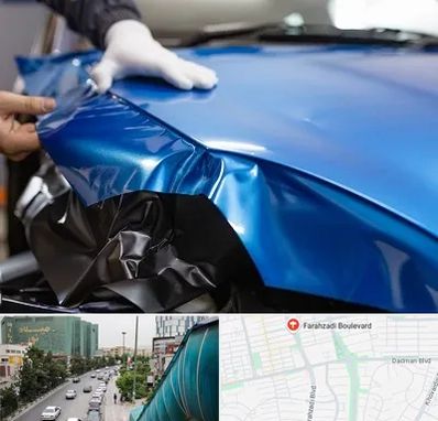 کاور بدنه خودرو در بلوار فرحزادی