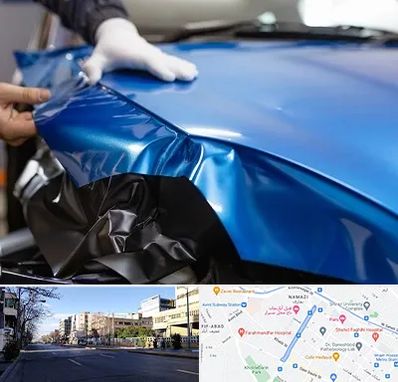 کاور بدنه خودرو در خیابان ملاصدرا شیراز