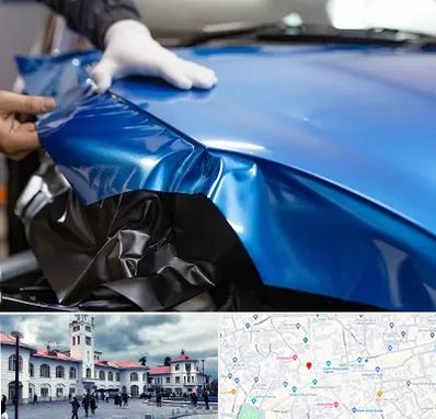 کاور بدنه خودرو در میدان شهرداری رشت