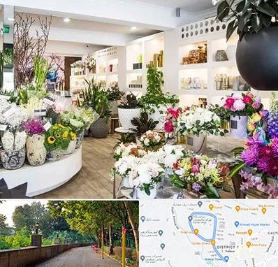 گل فروشی در فلکه گاز رشت