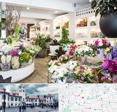 گل فروشی در میدان شهرداری رشت