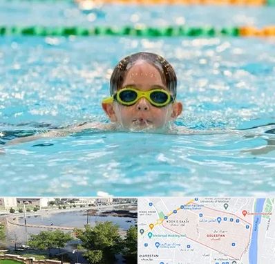 مربی شنا در گلستان اهواز