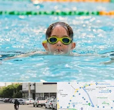 مربی شنا در قدوسی شرقی شیراز