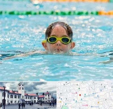 مربی شنا در میدان شهرداری رشت