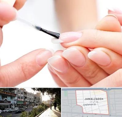 ترمیم کار ناخن در خیابان جمالزاده